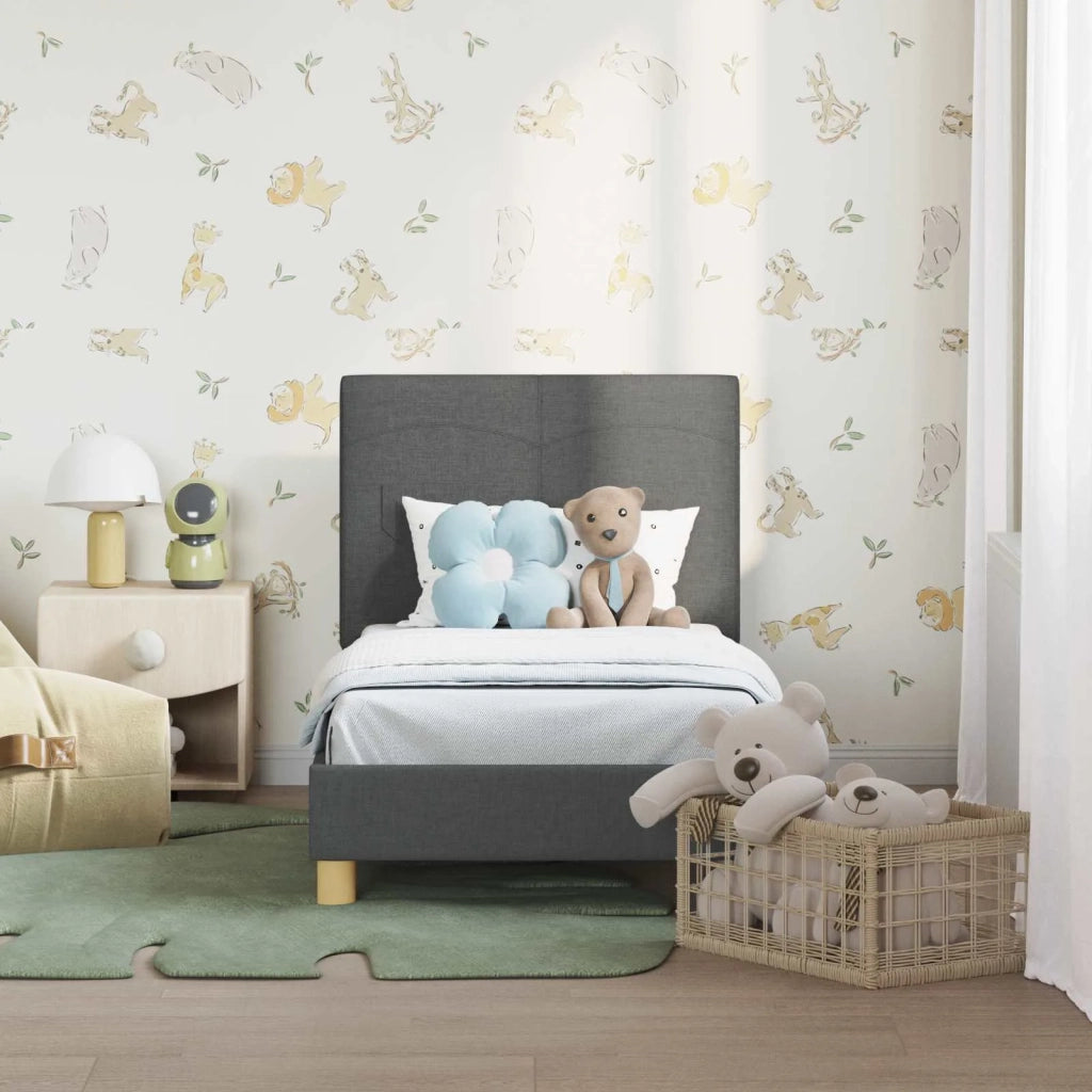 Struttura letto per bambini con testata Grigio scuro Tessuto 42010980