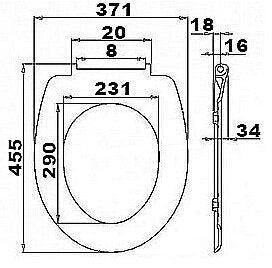 Sedile WC con coperchio a chiusura ammortizzata termoindurente sunrise 19_0000729