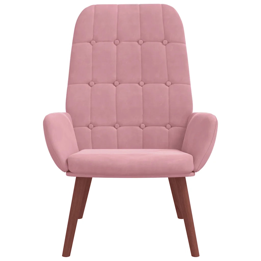 Sedia Relax Rosa in Velluto 4102636