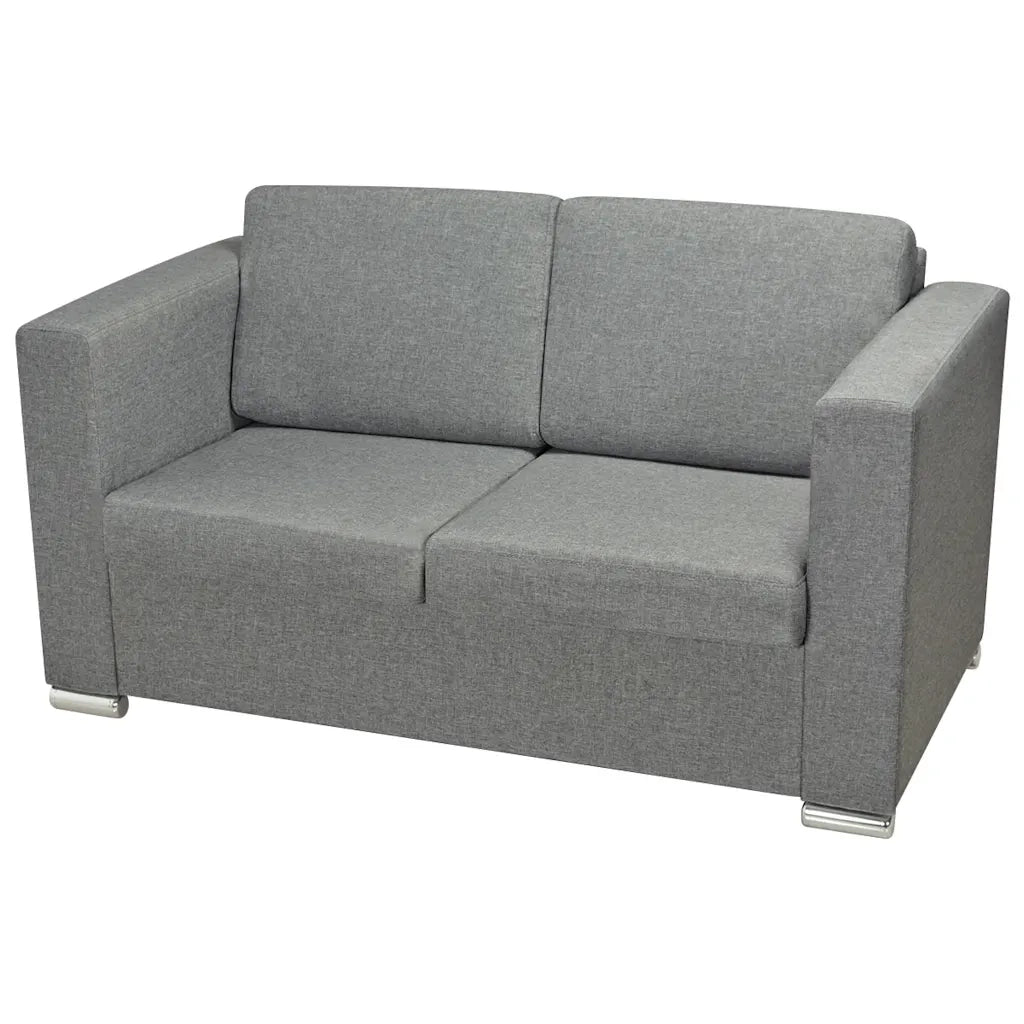 2 Pz Set di Divani in Stoffa Grigio Chiaro  cod mxl 16808