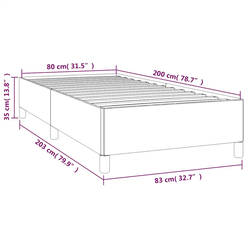Letto singolo | Letto per adulti | Giroletto senza Materasso Verde Scuro 80x200 cm in Velluto
