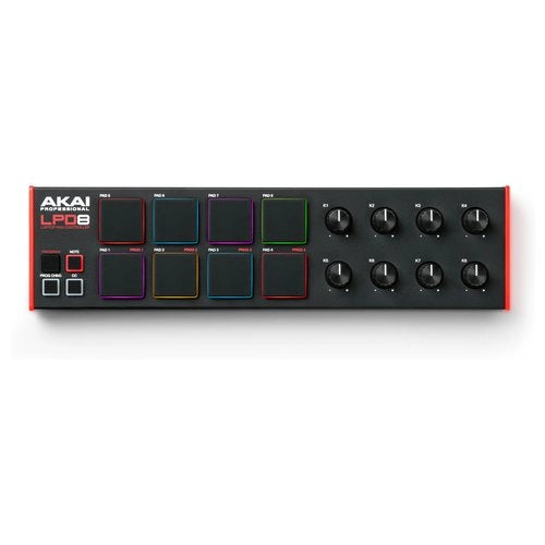 Controller disc jockey akai professional lpd8 mkii black e red - 0694318025567