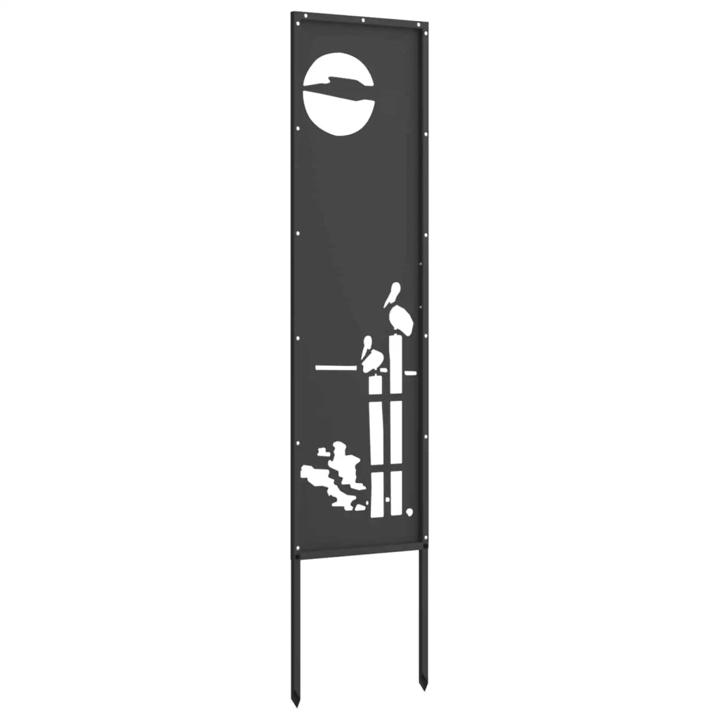 Schermo per privacy in giardino Traforo Nero 32 x 140 cm 876245