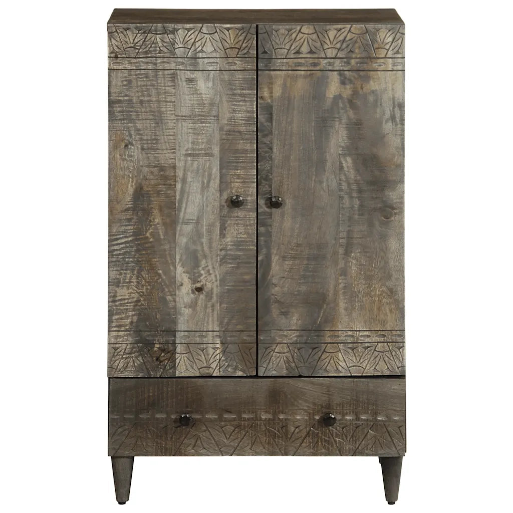 Credenza-Buffet-Armadio da cucina 60x33x100 cm in Legno Massello di Mango