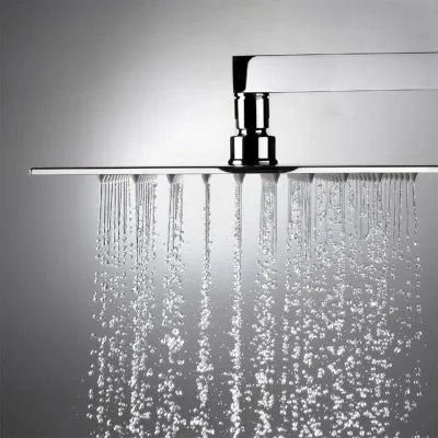 Kit doccia braccio 25 cm e soffione rettangolare 25x15 cm cromato lucido