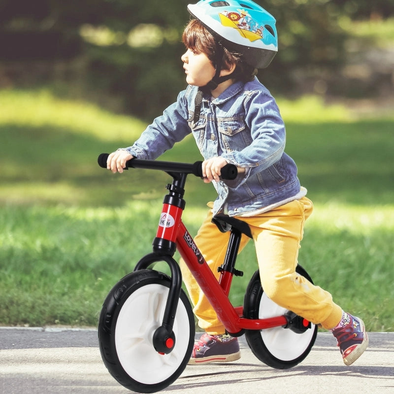 Bicicletta senza pedali per bambini, bici da allenamento, bicicletta per bambini, 2 in 1, bici per bambini con rotelle e pedali, 2-5 anni, altezza