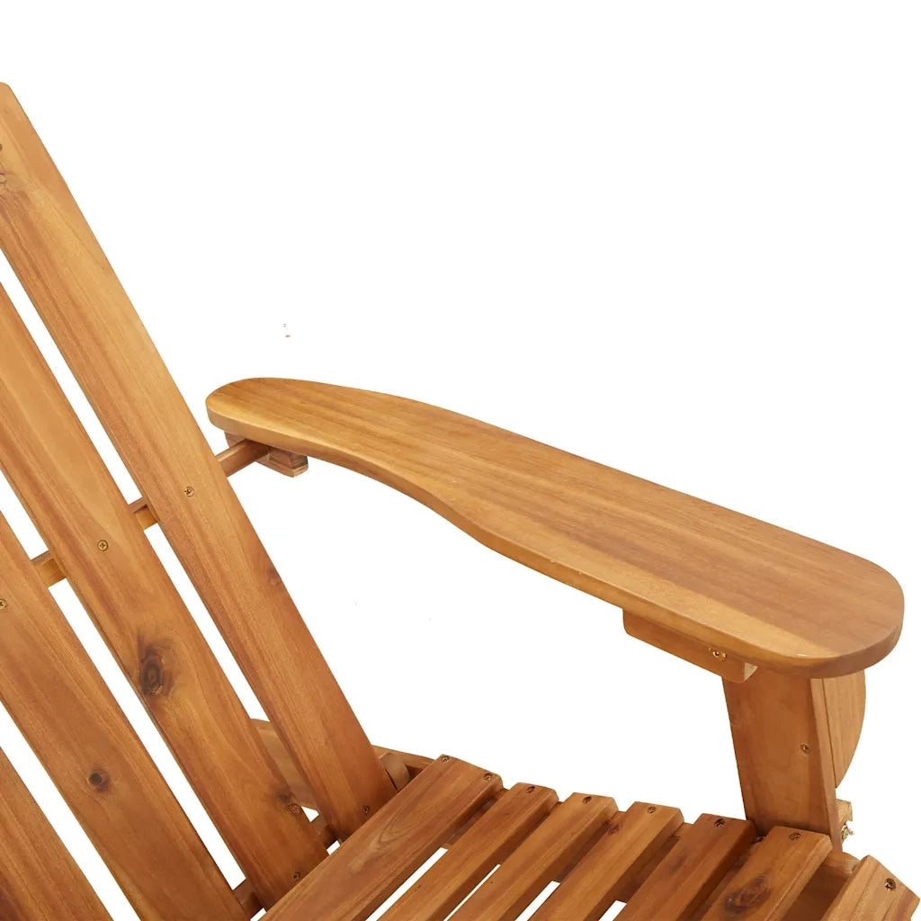 Sedia Adirondack Giardino con Poggiapiedi Legno Massello Acacia 360033