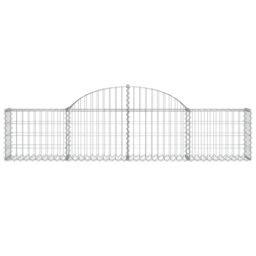 Cesti Gabbioni ad Arco 12 pz 200x30x40/60 cm Ferro Zincato 3146057