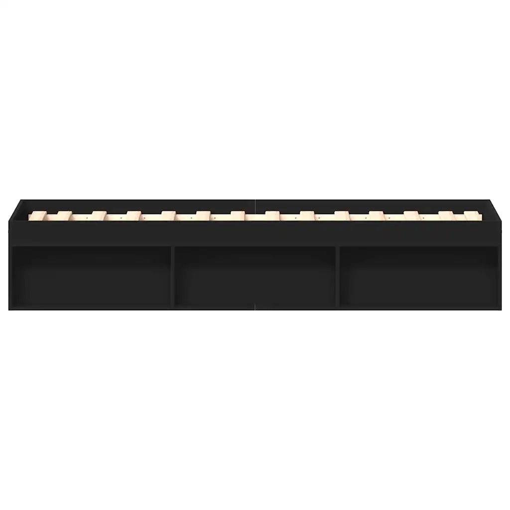 Letto singolo | Letto per adulti | Giroletto Nero 90x190 cm