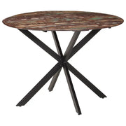 Tavolo da Pranzo | Tavolo da cucina ?110x78cm Legno Massello di Recupero e Acciaio