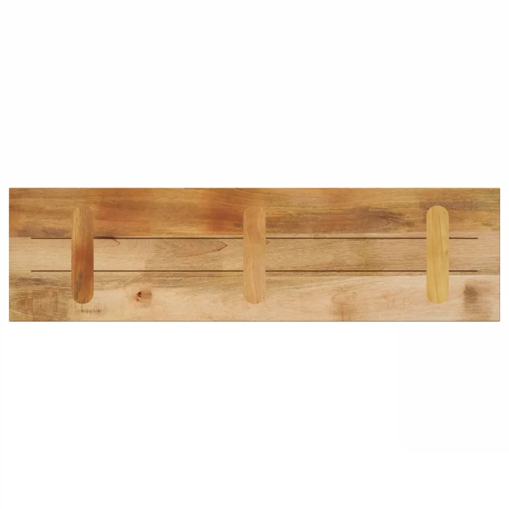 Piano per Tavolo 110x30x2,5cm Rettangolare Legno Mango Grezzo 371298
