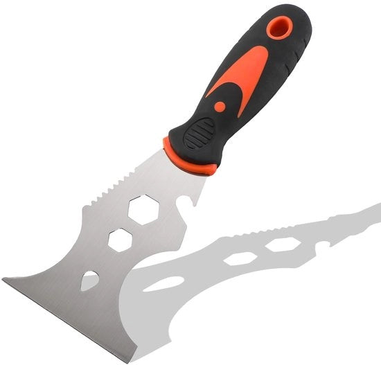 Multifunzionale Strumento 15-in-1 in Acciaio Inossidabile - Scopa Multifunzionale con Manico Ergonomico - Ideale per Scrape e Pittura - Ottimo per le Attività di Bricolage