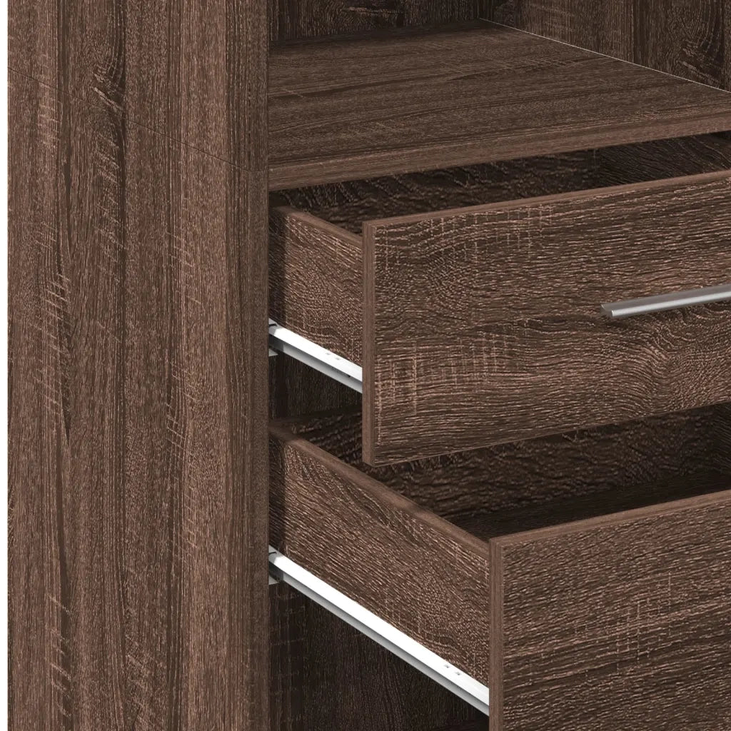 Credenza | Madia | Buffet da pranzo | Armadio da pranzo Rovere Marrone 45x42,5x124 cm in Legno Multistrato