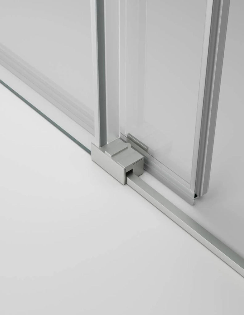 Box doccia ingresso angolare 2+2 THALASSA (BASIC) 90x75 cm Nichel vetro trasparente