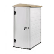 Casetta da Giardino in Resina Tuscany Evo 100.1 con porta reversibile, Pavimentazione inclusa, colore Beige, 132x88x195h cm