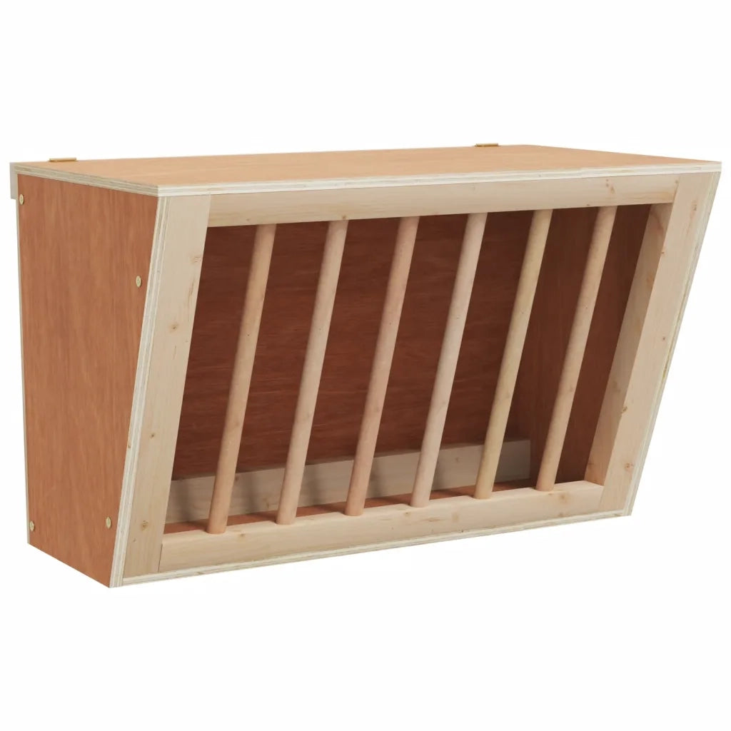 Mangiatoia per Conigli 37x18,5x23 cm in Legno Massello di Abete 172424
