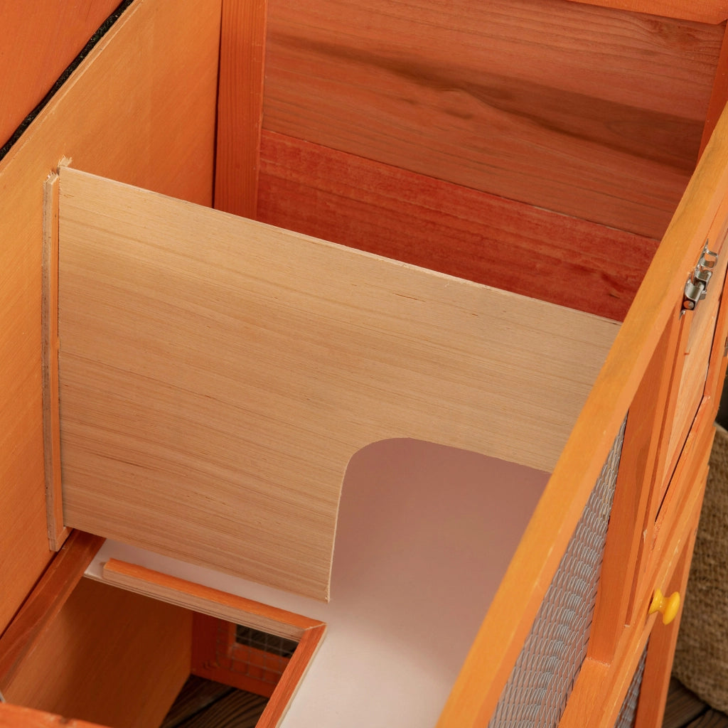Gabbia Conigli a Due Piani ¨C Minimal ¨C Legno Abete 90x45x80 cm