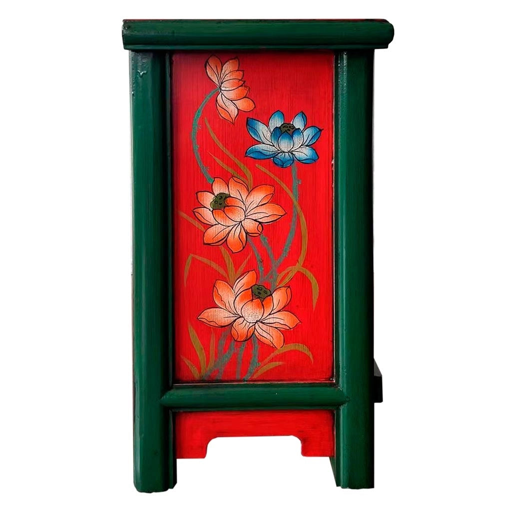 Mobile da ingresso in legno rosso 48x31x60cm