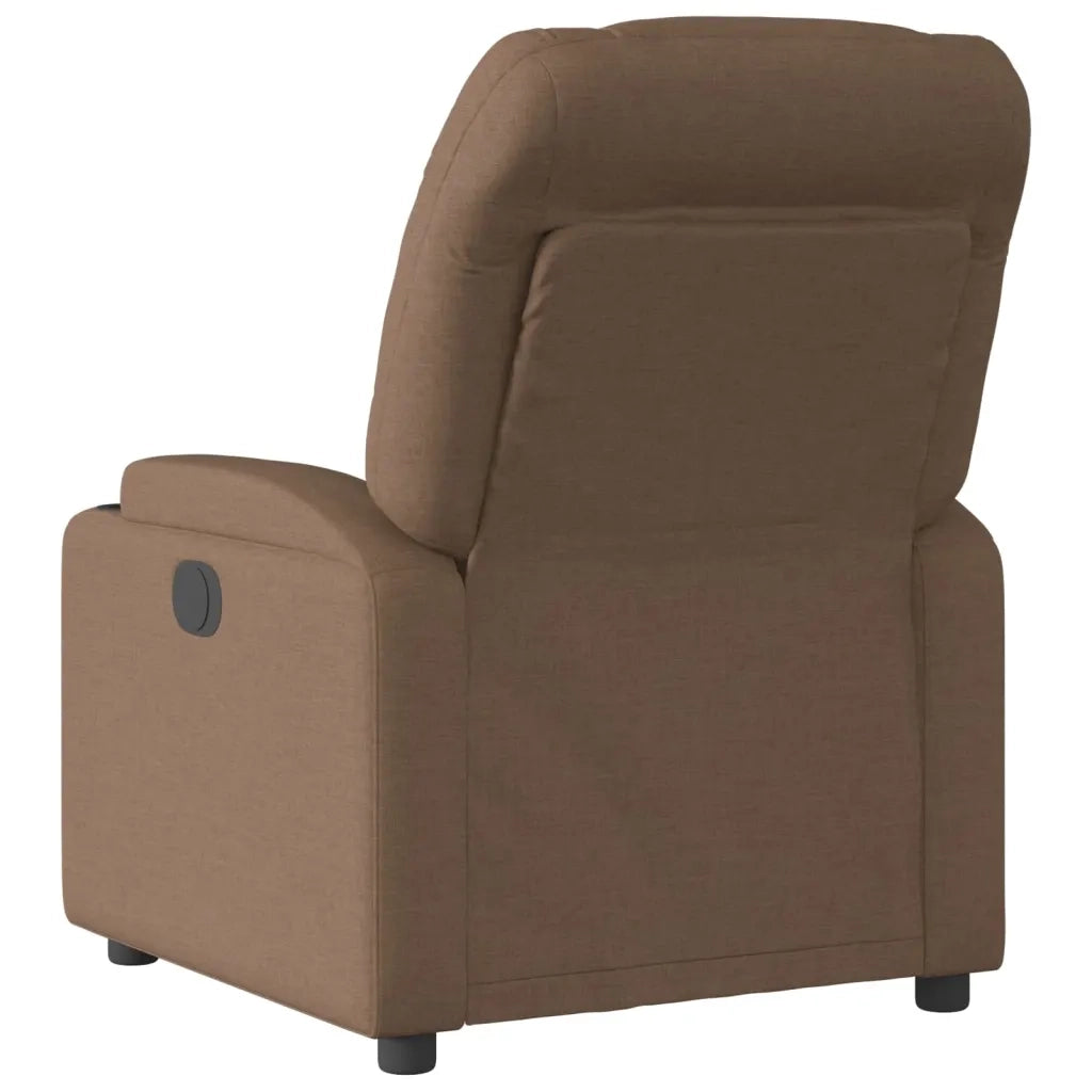 Poltrona Reclinabile in Tessuto Marrone 372445