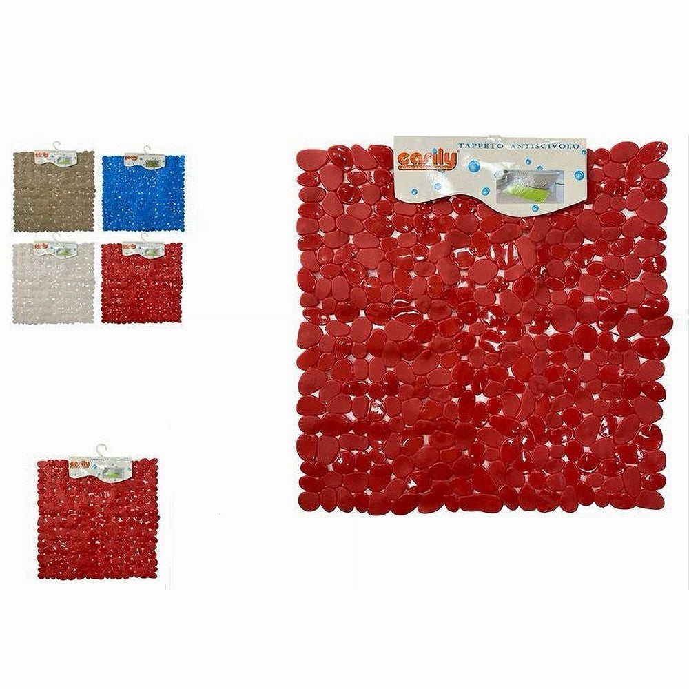 Trade Shop - Tappeto Tappetino Pvc Antiscivolo Per Vasca Bagno Doccia Quadrato 50x50 Cm 59320 -