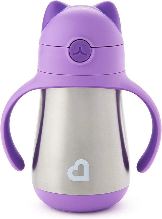 Tazza per bambini in acciaio inossidabile con isolamento - viola - 8oz/237ml
