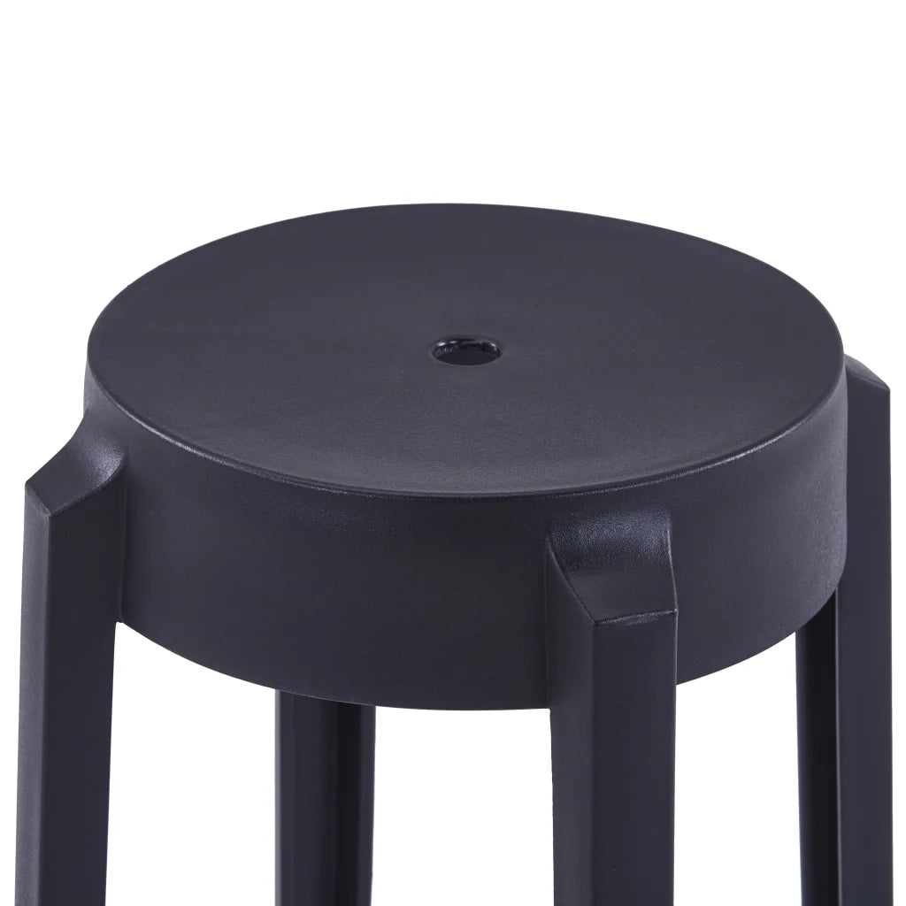 Sgabelli Impilabili 4 pz Neri in Plastica 247278