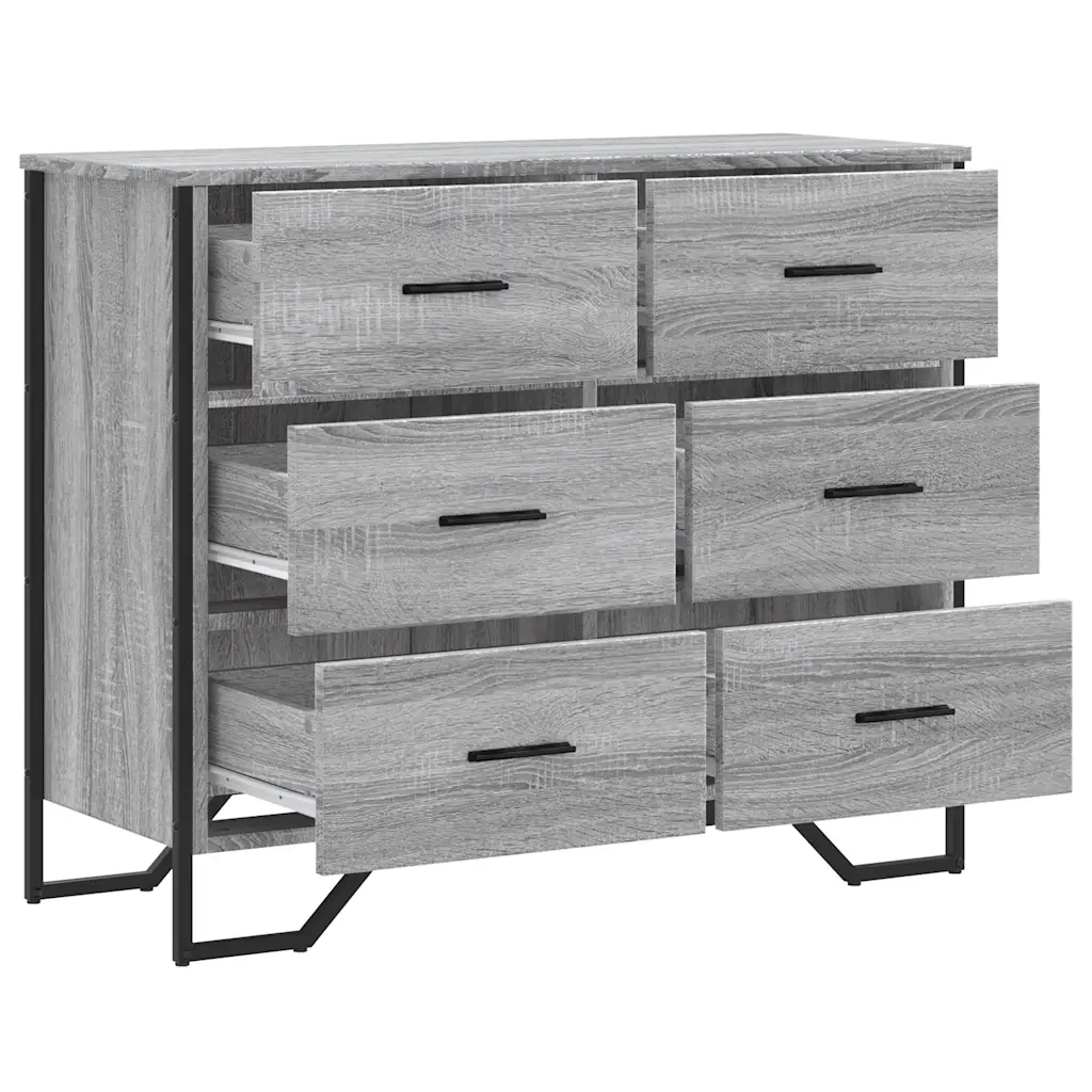 Cassettiera Grigio Sonoma 91x35,5x74,5 cm in Truciolato CFW7273466