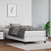 Giroletto a Molle con Materasso-Struttura Letto Bianco 100x200 cm in Similpelle 978025