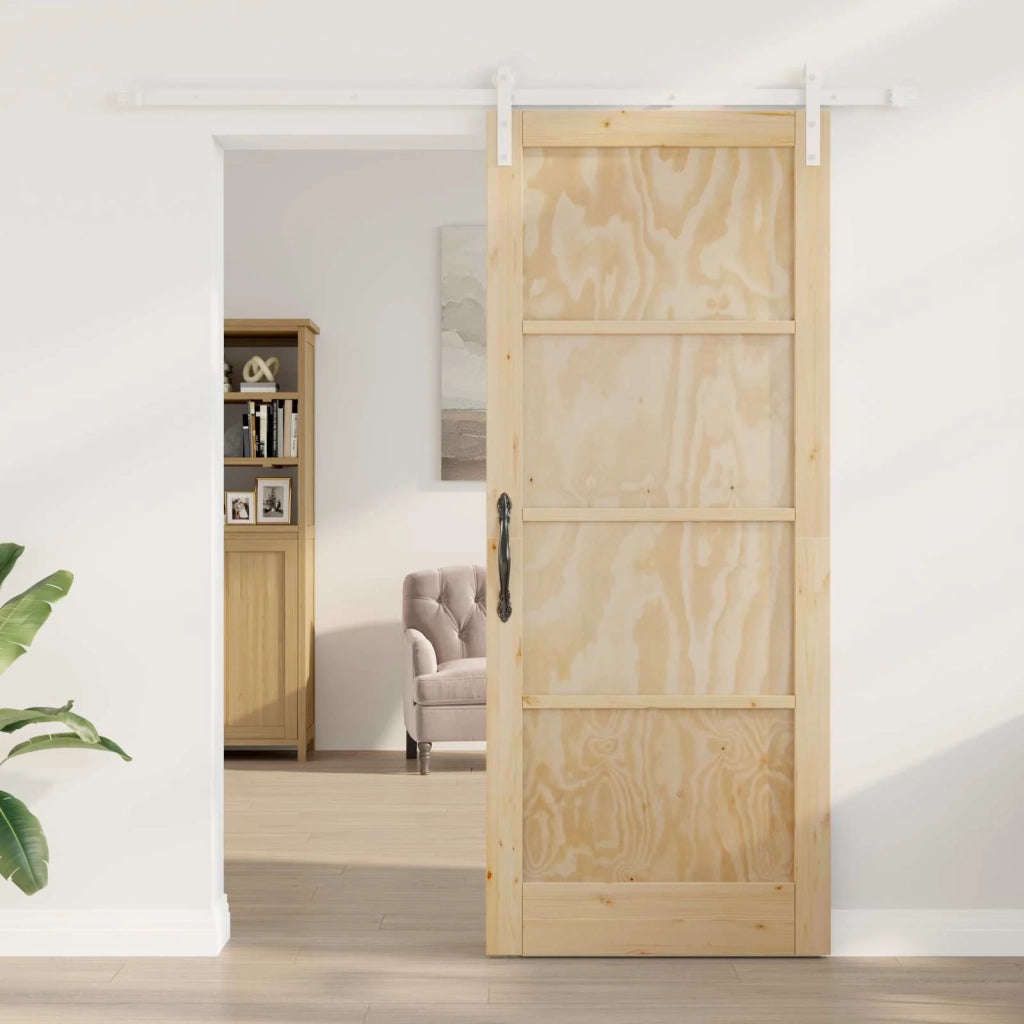 Porta scorrevole Naturale e Bianco 86 x 211 cm 3445430