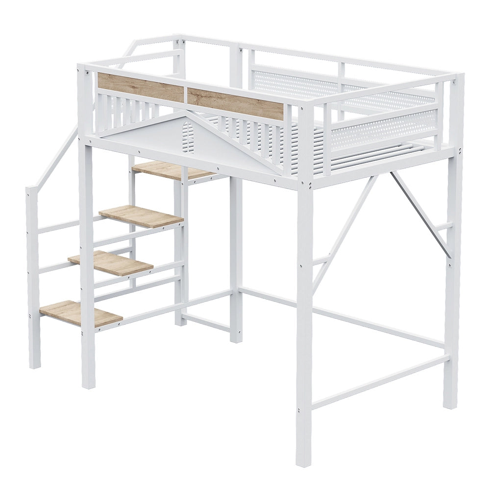 Letto a soppalco - Xylo - 140x200 cm  bianco
