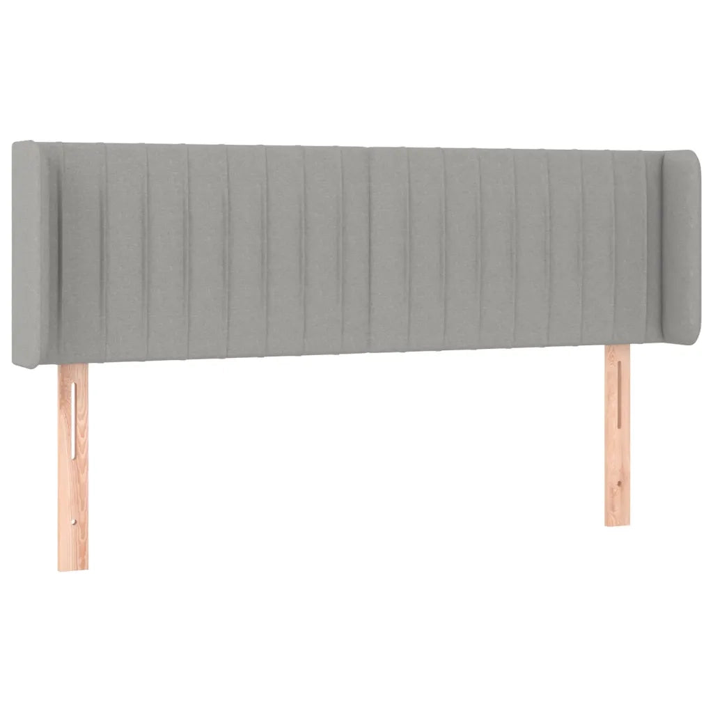 Testiera-Testata Decorativa Grigio Chiaro a LED 147x16x78/88 cm in Tessuto 722536