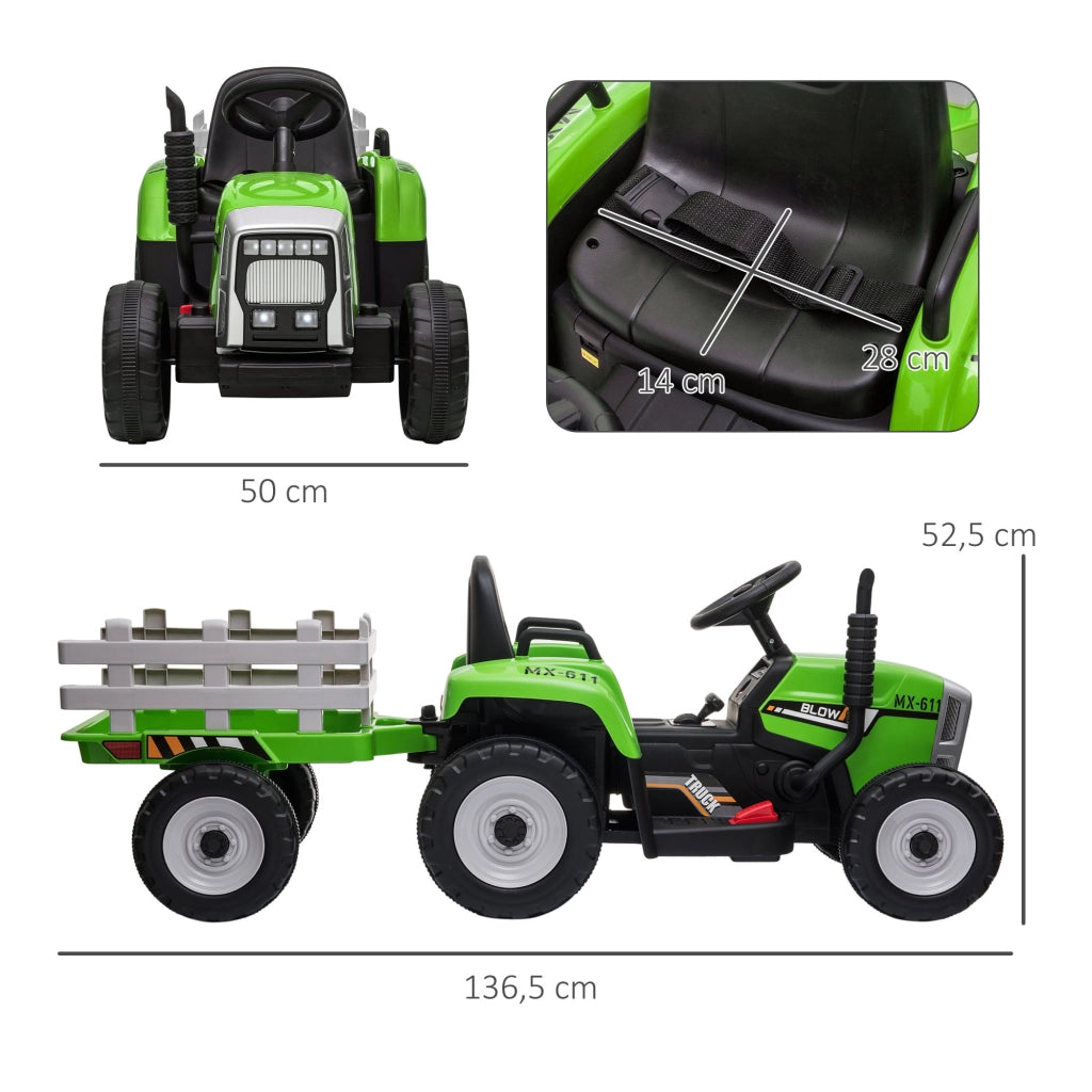 Auto elettrico per bambini ¨C zephmum ¨C Verde e Nero