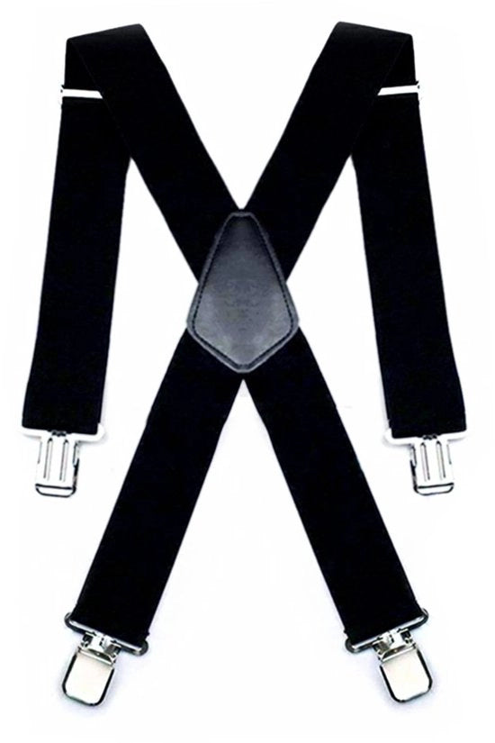 Cinturini per pantaloni uomini 50 mm larghi - Flessibili - X in acciaio robusto - Chiusure metalliche resistenti - Adatti per pantaloni - Materiale duraturo - Cinturino per pantaloni