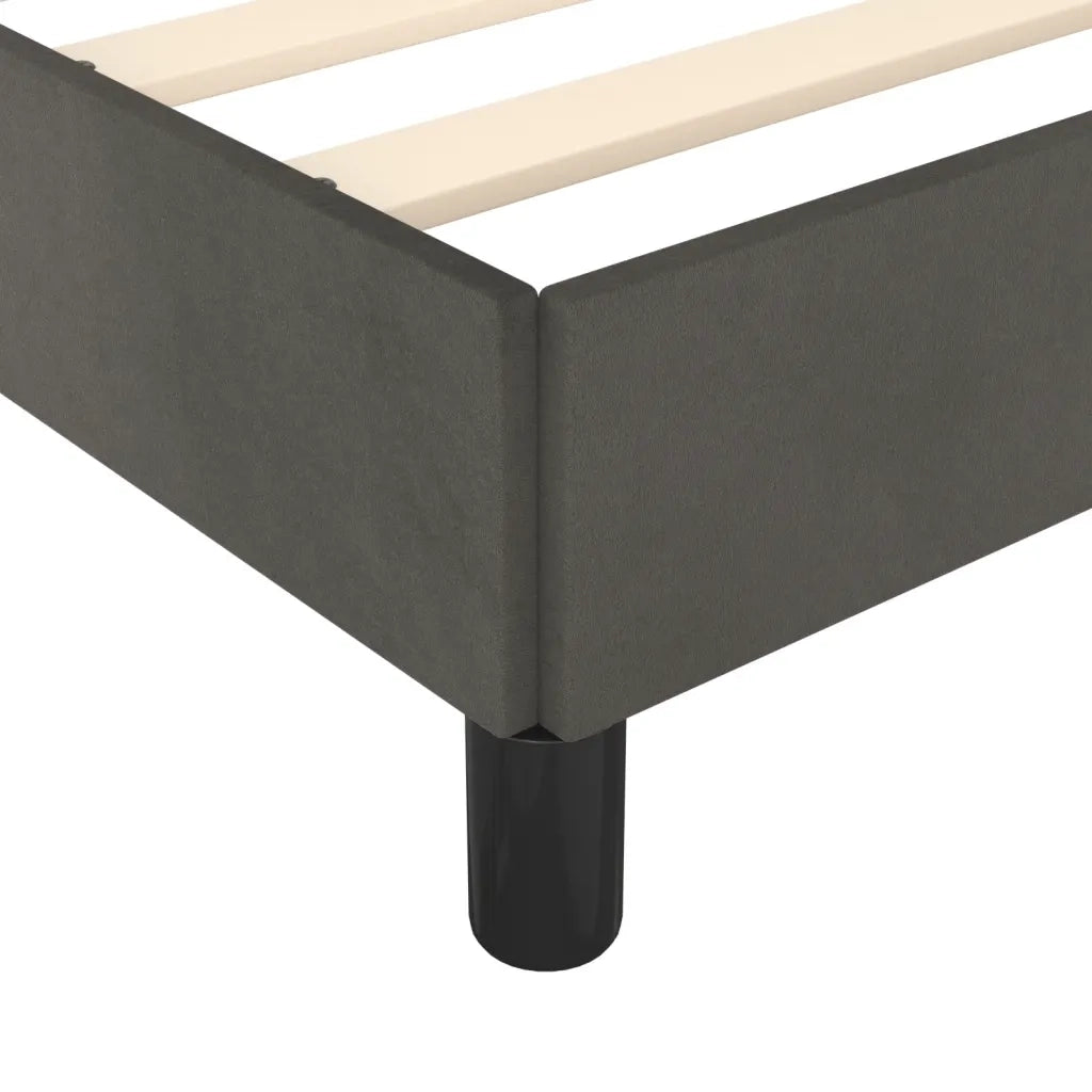 Giroletto senza Materasso-Struttura Letto Grigio Scuro 200x200 cm Velluto 537973
