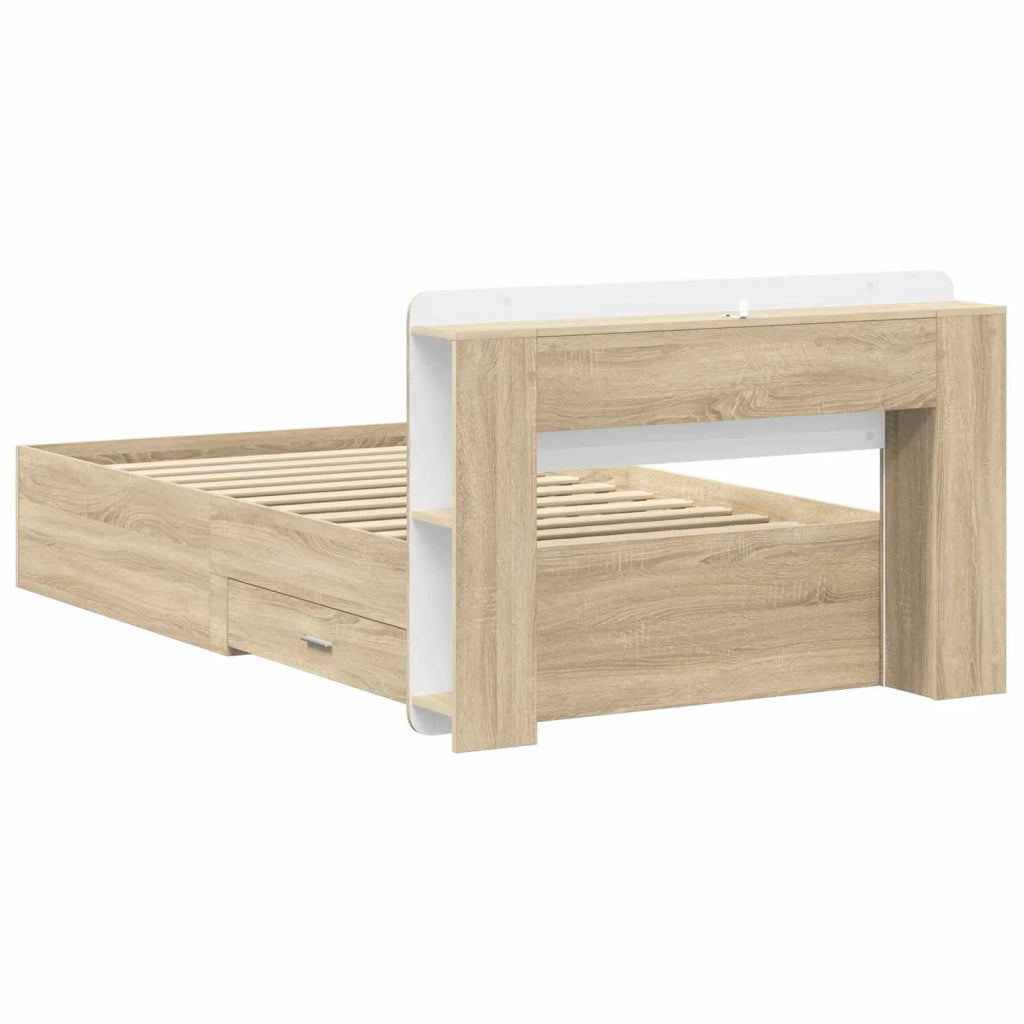 Telaio del letto con storage Rovere Sonoma 75 x 190 cm 3433700