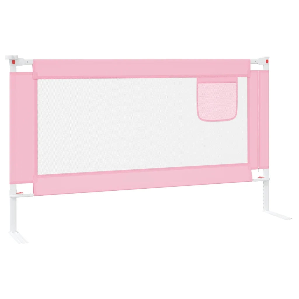 Sponda Letto di Sicurezza per Bambini Rosa 140x25cm in Tessuto CFW4473345