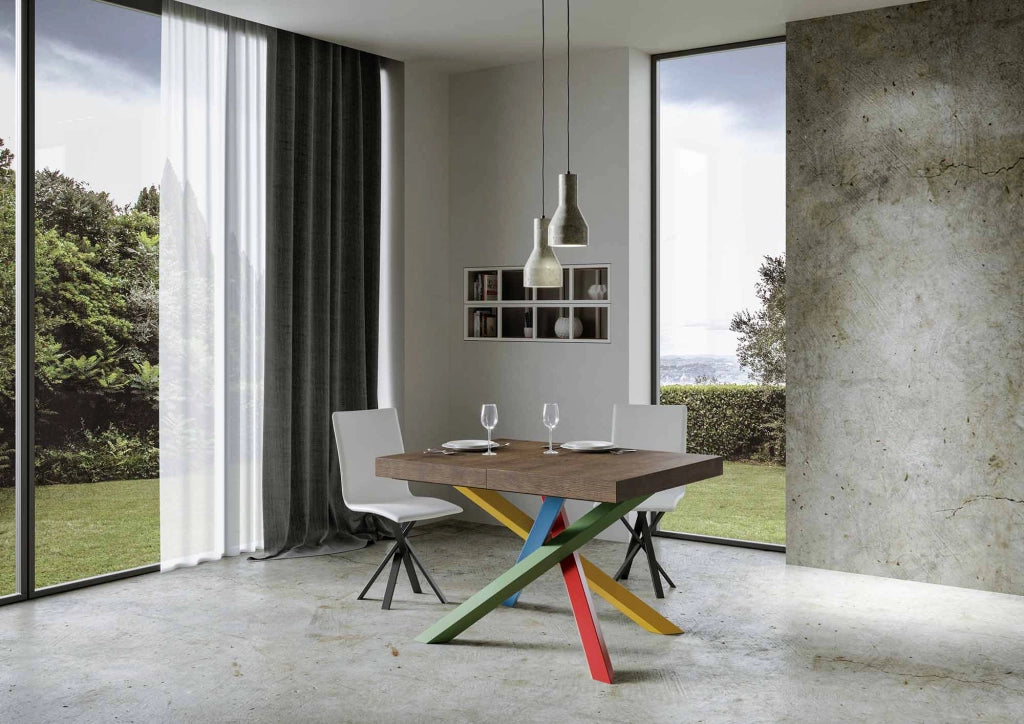 Tavolo allungabile 90x140/244 cm Volta Premium Noce telaio 4/B