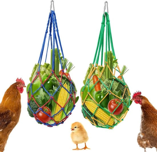 Sacchetto per alimenti per polli - Durevole poliestere - Set da 2