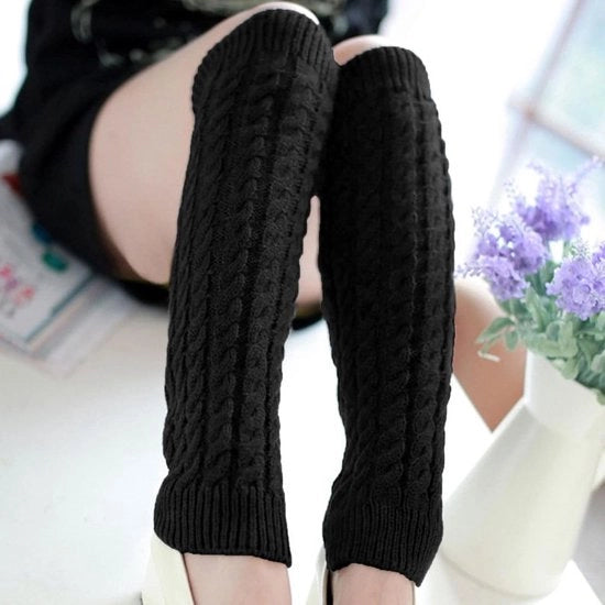 Calze da gamba per donna - ideali per balletto e yoga - 2 paia - nero e bianco