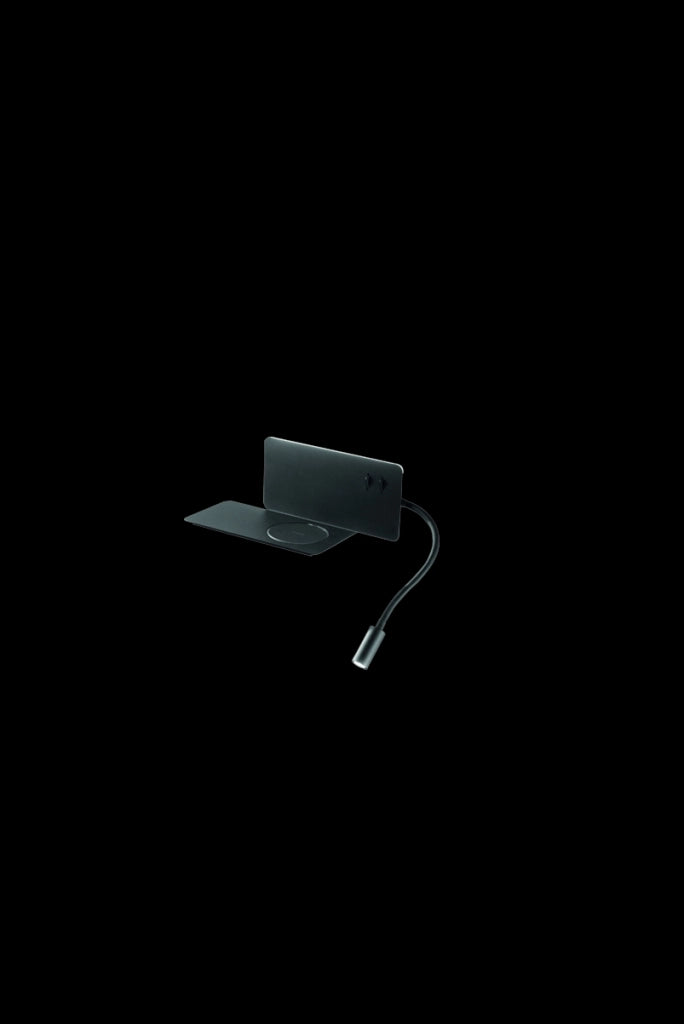 APPLIQUE DA COMODINO FLAT A LED SINISTRO NERO 3000K 790LM 9W
