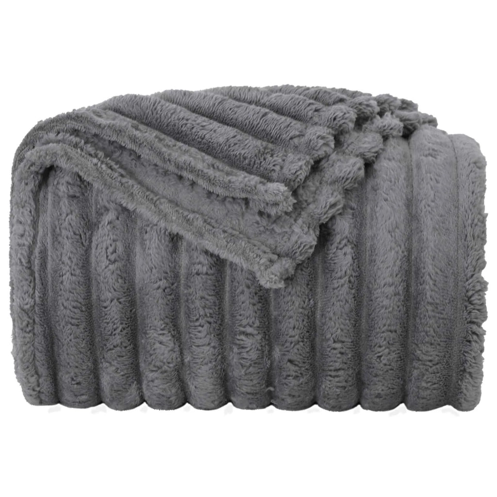 Coperta Grigio scuro 240 x 220 cm Panno