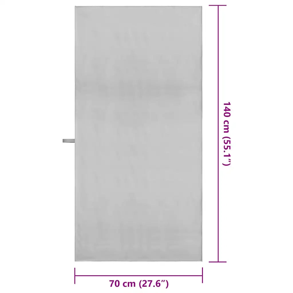 Asciugamani Sportivi 2 pz | Teli per bagno Grigio 140 x 70 cm