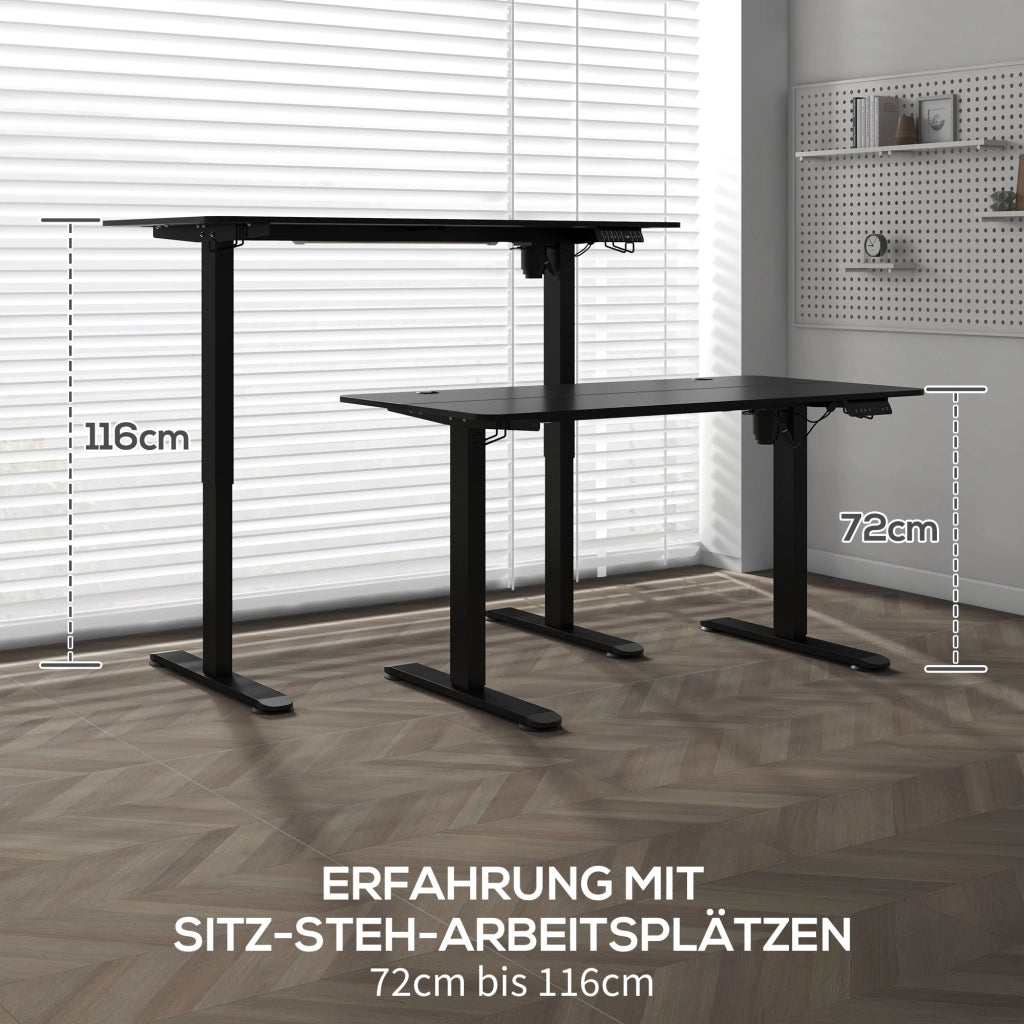 Scrivania elettrica regolabile in altezza con sistema anticollisione, protezione dal surriscaldamento e funzione memoria, 140x70x72-116 cm, in