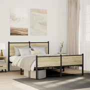 Giroletto senza Materaso in Metallo Rovere Sonoma 150x200 cm