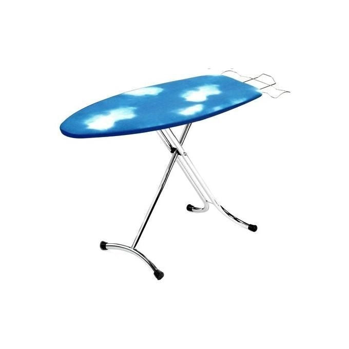 Top House RUGBY2 Asse da Stiro con Regolazione Altezza su 8 Posizioni 54-94 cm e Piano 125x46 cm colore Blu