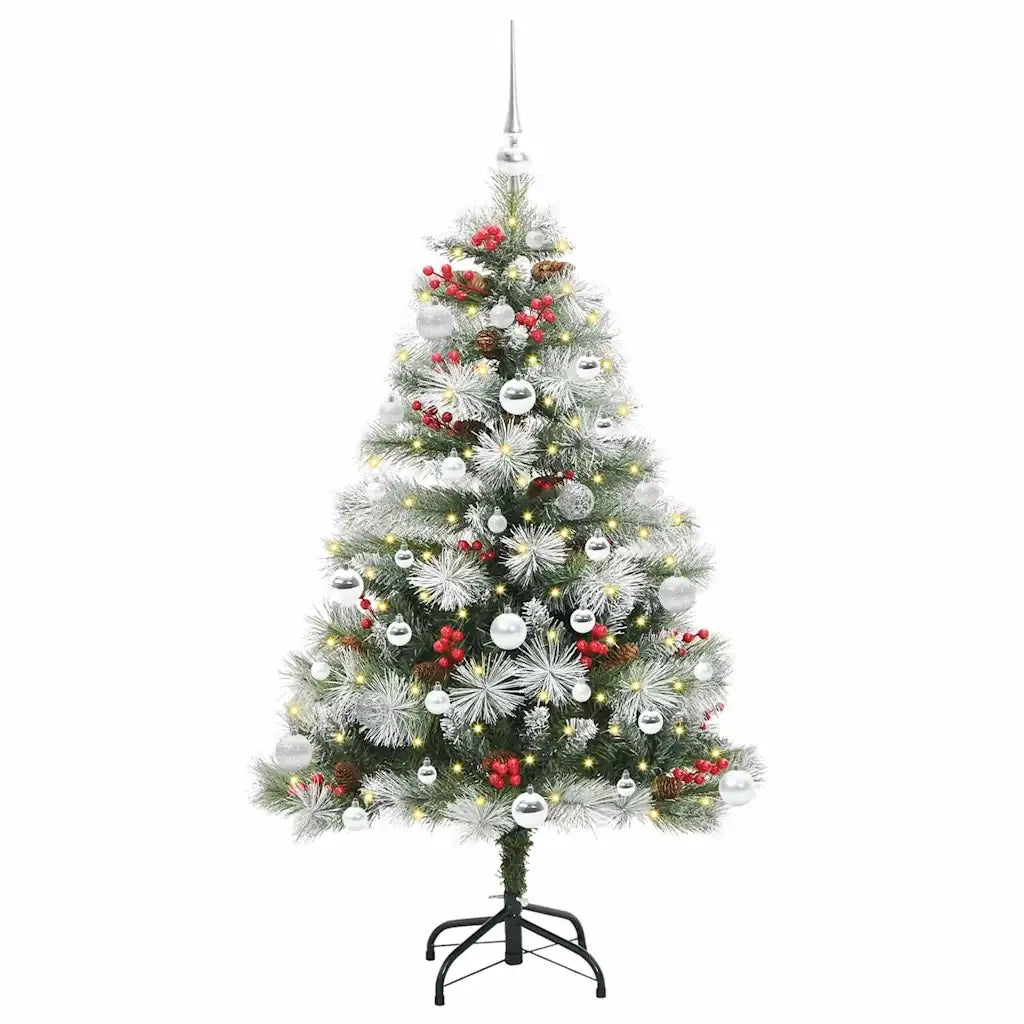 Albero di Natale artificiale Verde e bianco 150 cm 3395175