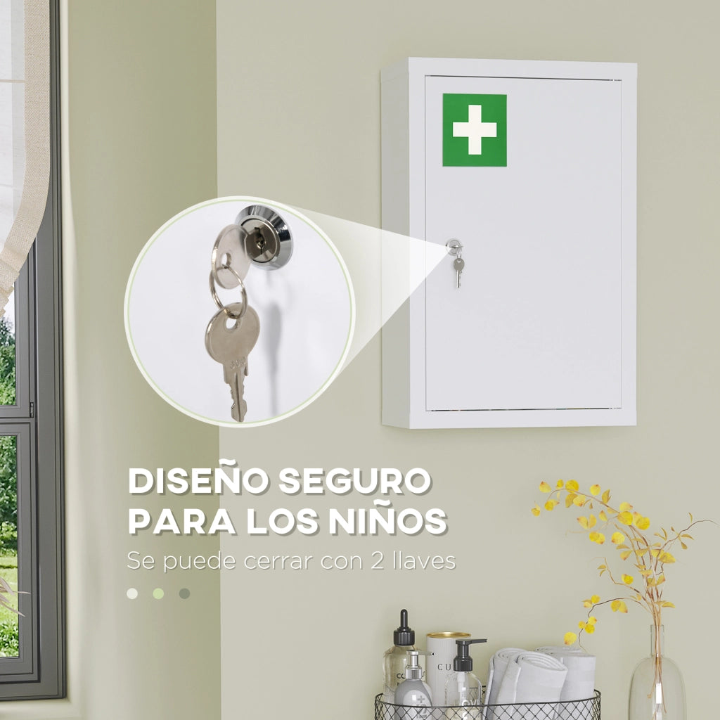 Armadietto da Bagno ¨C zephmum ¨C Bianco 30x46x14 cm