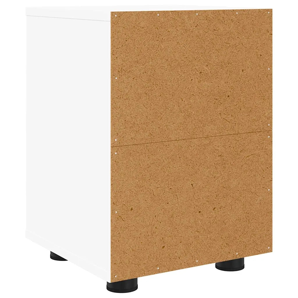 Comodini 2 pz-Set di 2 Tavolino da notte Bianco 30,5 x 30 x 43 cm Legno multistrato