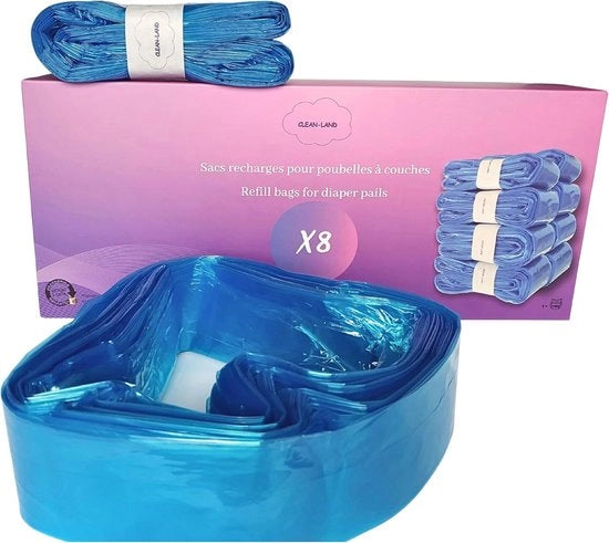 Navetta per contenitore di pannolino 8-pack - Gestione duratura dell'odore e risparmio di costi