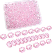 Collana in vetro di cristallo 220 pezzi - 6 mm - Rosa - Collane per gioielli - Fai da te - Manufatti - Collane per gioielli in vetro di cristallo